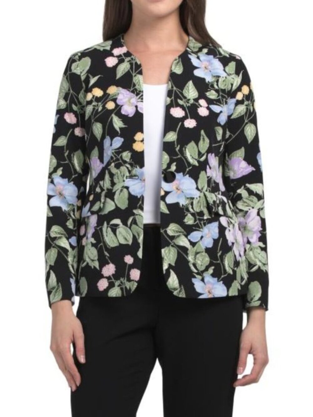 KASPER Petite Printed Scuba Jacket